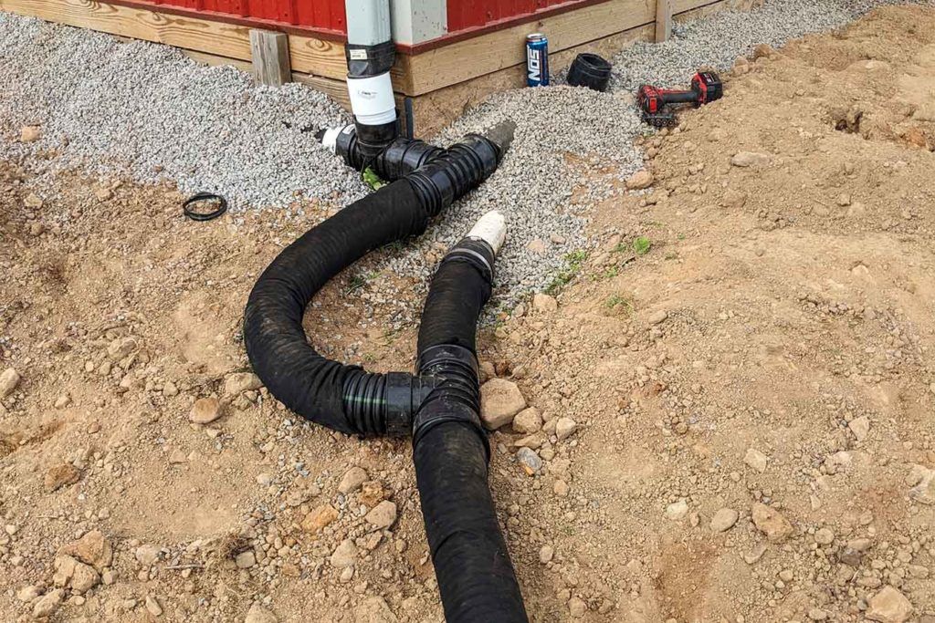 large pipes connected to a house