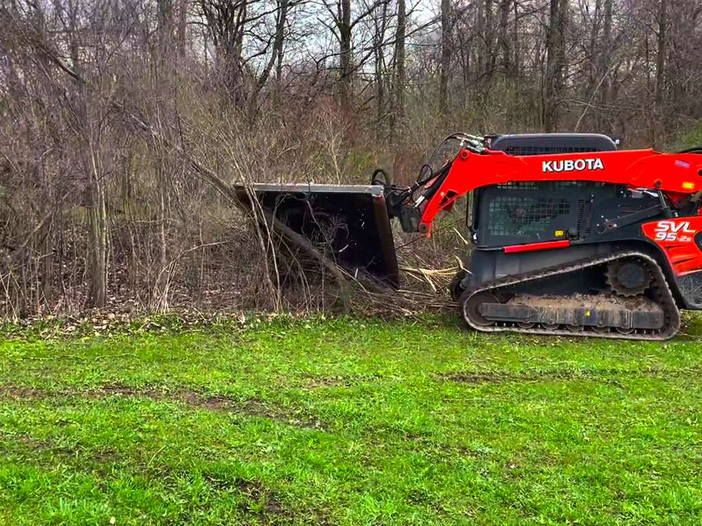 heavy machinery busy with excavation