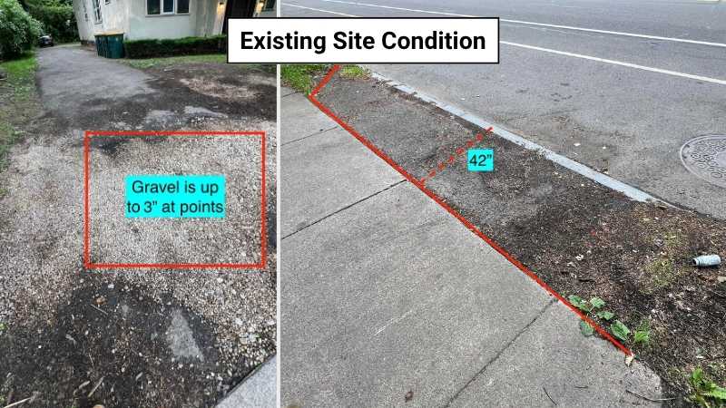 Existing Condition of the Driveway