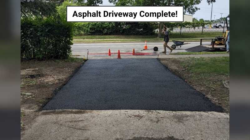 Asphalt Driveway (facing the road)