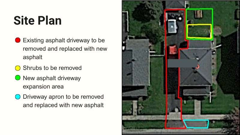 Asphalt Driveway Project Site Plan