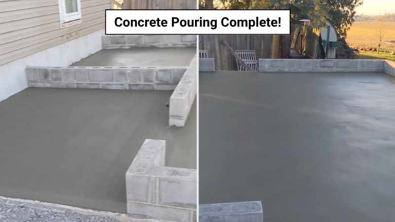 Concrete Poured in the Garage Foundation