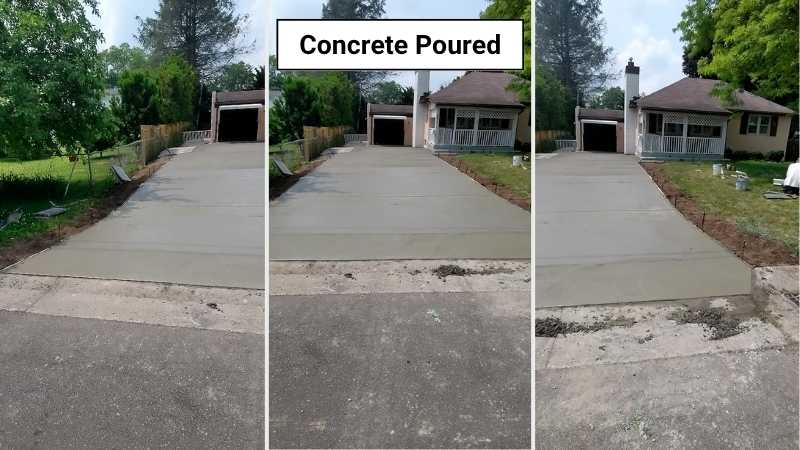 Concrete Poured in the Driveway