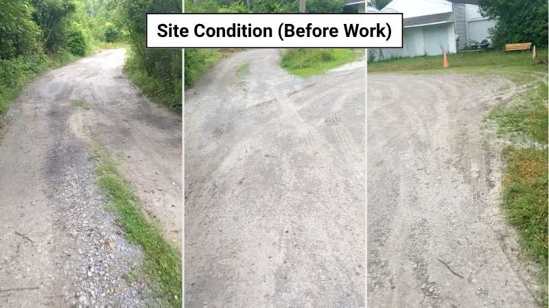 Gravel Driveway Before the Transformation