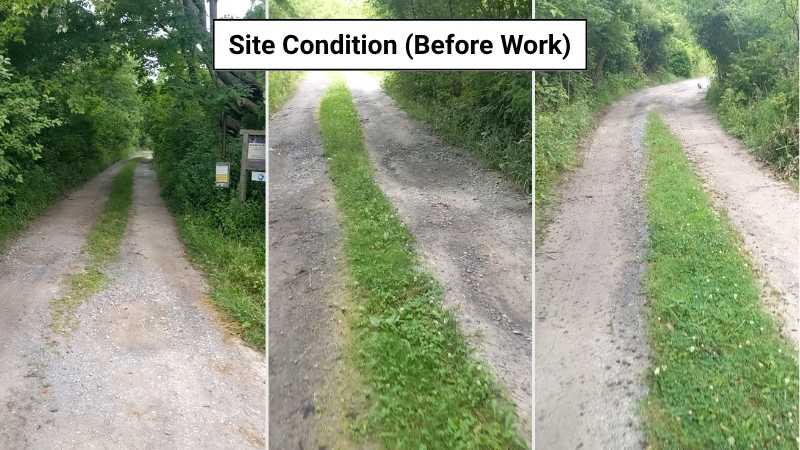Gravel Driveway Before the Transformation