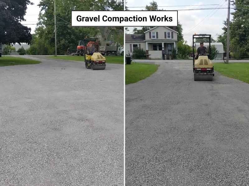 Gravel Driveway rolled and compacted