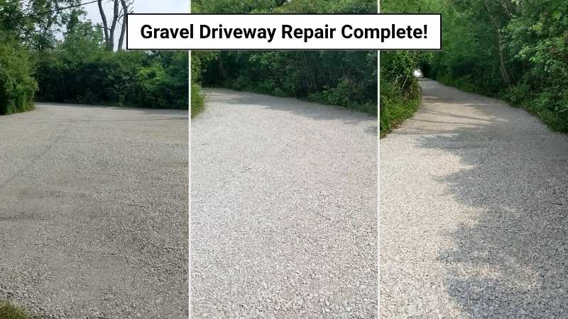 Gravel Driveway Before the Transformation