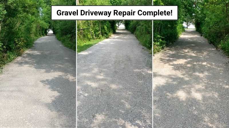 Gravel Driveway Before the Transformation