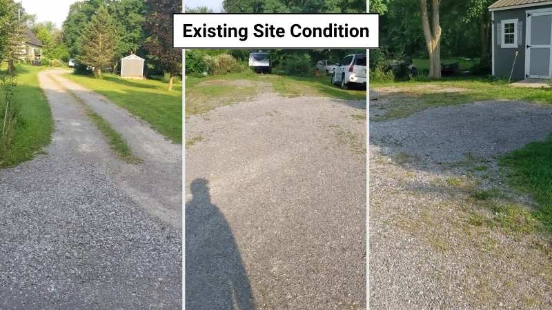 Gravel Driveway Before Site Condition