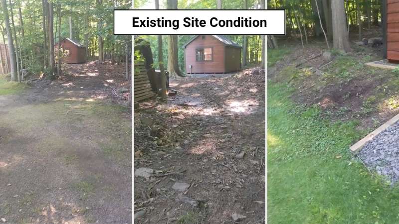 Condition of the Site before the start of this gravel pathway project