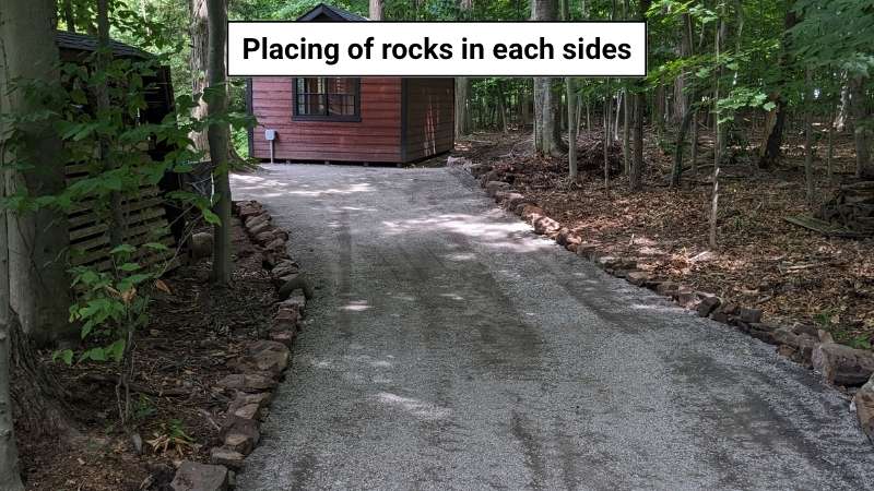 Gravel Pathway with Rock Edges