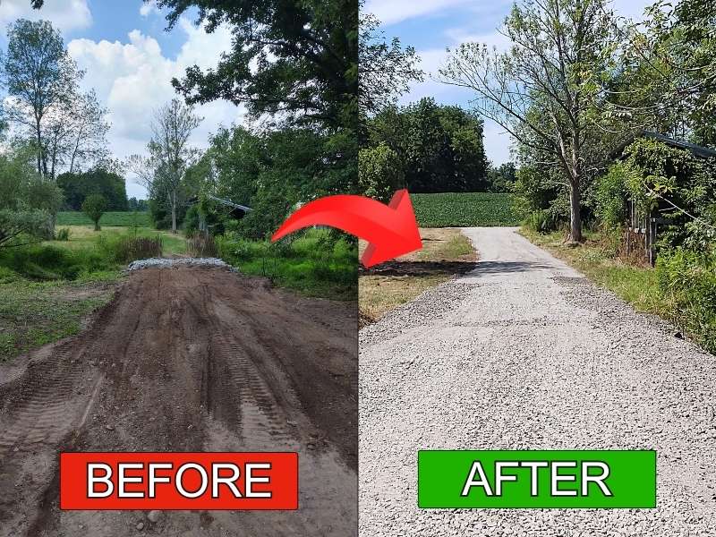 Gravel Repair and Installation and Drainage Project in Marion, Wayne County, New York