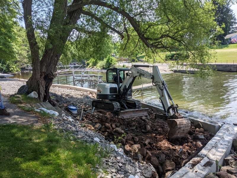 Concrete Barrier Placement Project in Ontario, Wayne County, New York