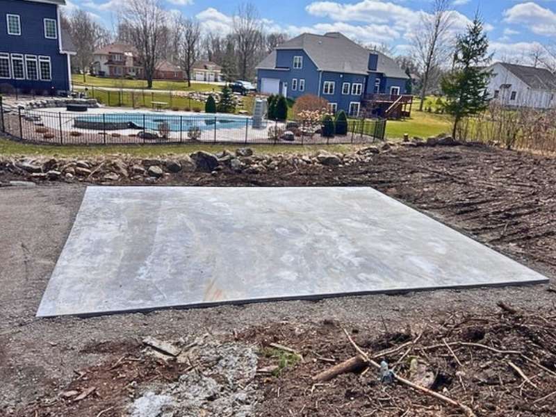 Land Clearing and Concrete Foundation in Batavia, Genesee County, New York