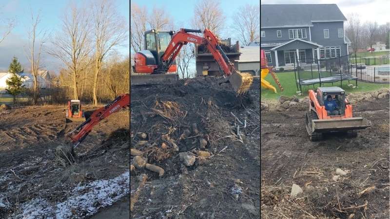 Final Cleanup and grading the land for Driveway and Foundation