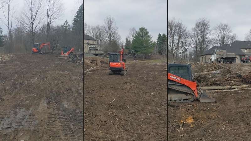 Final Cleanup and grading the land for Driveway and Foundation