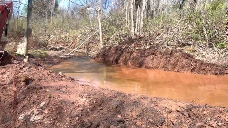 Upstream View of the Creek after the Excavation