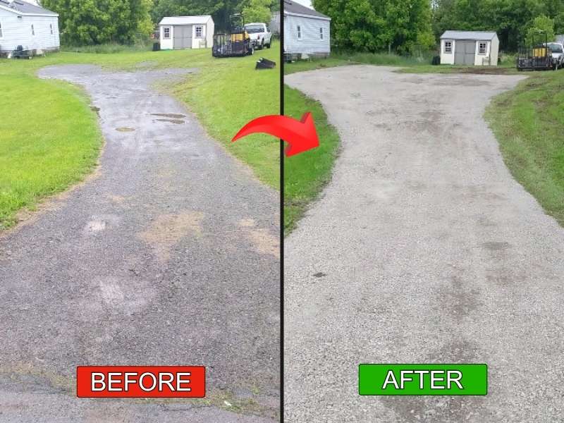Gravel Driveway Refresher and Gravel Pad Project in Albion, Orleans County, New York