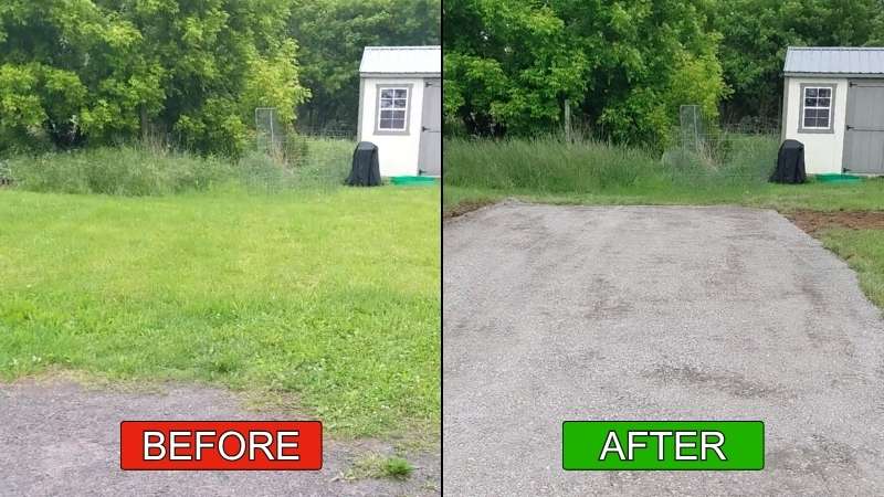 Gravel Pad installed